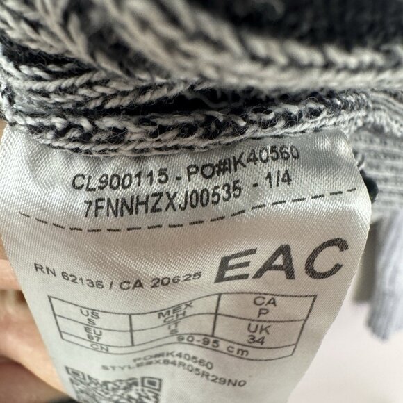 Vintage Guess Y2K Small Acid Wash Ribbed Knit Sweater Retro Grunge Streetwear - Picture 6 of 9